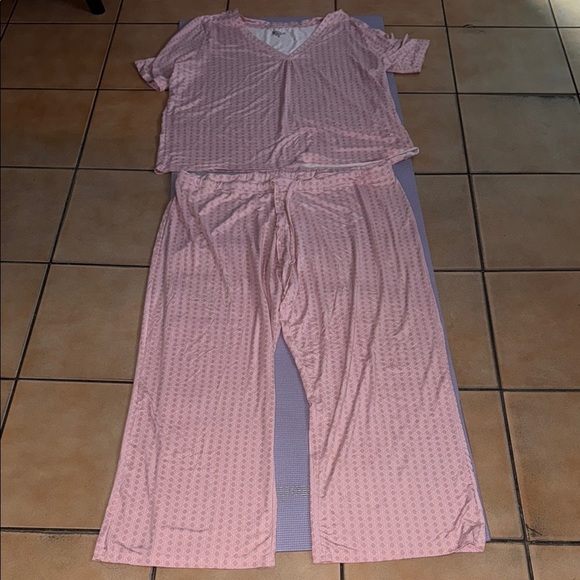 Pajar Pink Cozy Ribbed Pajama Set 90 - Picture 1 of 8